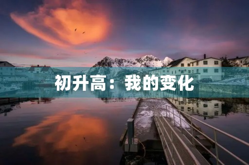 初升高:我的变化 初升高:我的变化