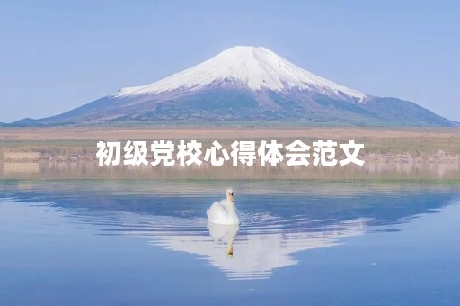 初级党校心得体会范文