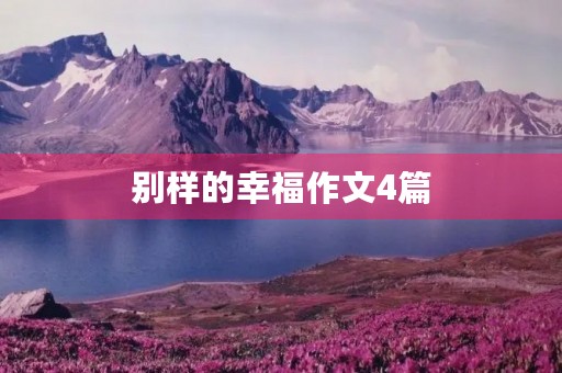 别样的幸福作文4篇 别样的幸福作文4篇