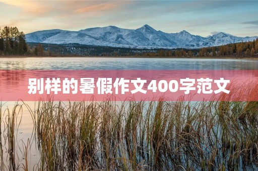 别样的暑假作文400字范文 别样的暑假作文400字范文