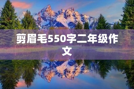 剪眉毛550字二年级作文