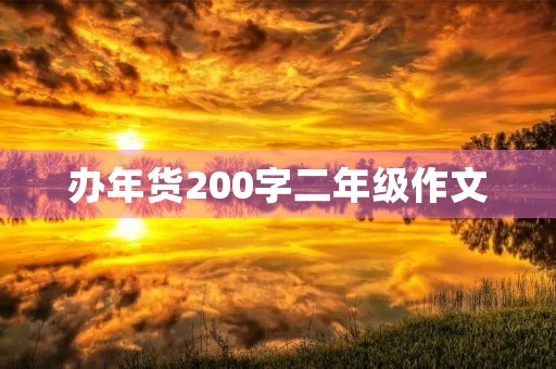 办年货200字二年级作文
