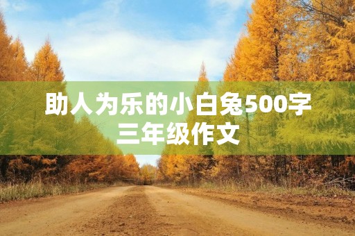 助人为乐的小白兔500字三年级作文