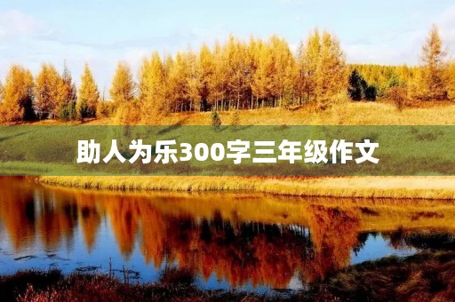 助人为乐300字三年级作文