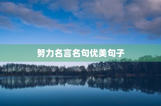 努力名言名句优美句子，努力名言名句优美句子看学生