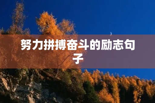 努力拼搏奋斗的励志句子,鼓励孩子坚持努力的经典语句 努力拼搏奋斗的励志句子,鼓励孩子坚持努力的经典语句