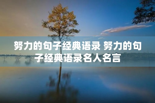 努力的句子经典语录 努力的句子经典语录名人名言 努力的句子经典语录 努力的句子经典语录名人名言