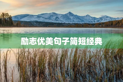 励志优美句子简短经典(励志优美句子段落摘抄) 励志优美句子简短经典(励志优美句子段落摘抄)