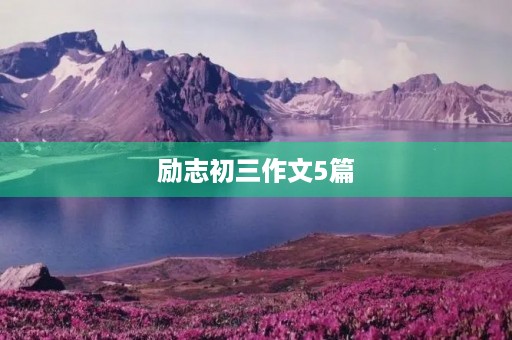 励志初三作文5篇
