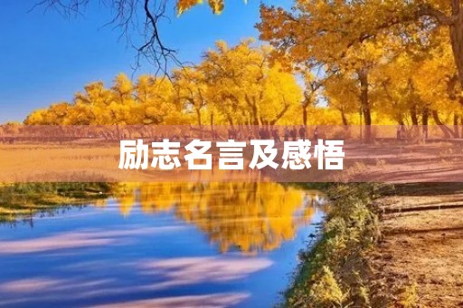 励志名言及感悟(励志名言及感悟解析) 励志名言及感悟(励志名言及感悟解析)