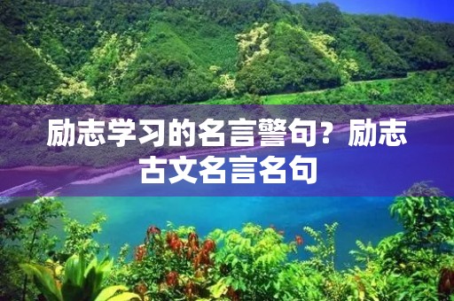 励志学习的名言警句?励志古文名言名句 励志学习的名言警句?励志古文名言名句