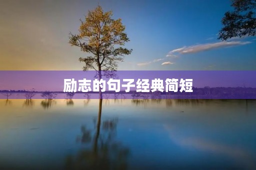 励志的句子经典简短(励志的句子经典简短八字)