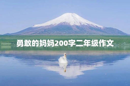 勇敢的妈妈200字二年级作文