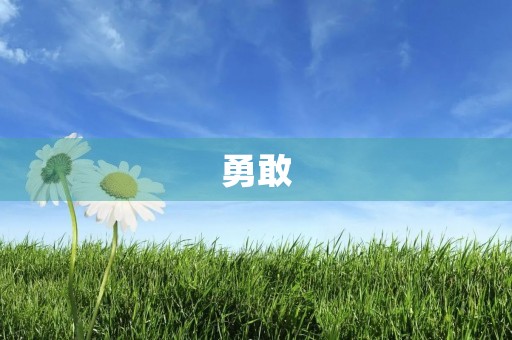 勇敢 勇敢