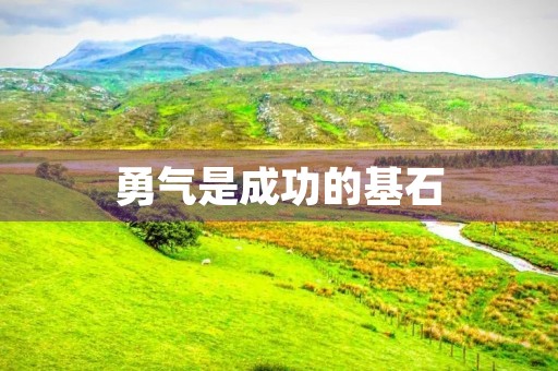 勇气是成功的基石 勇气是成功的基石