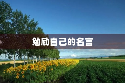 勉励自己的名言,勉励自己的名言名句 勉励自己的名言,勉励自己的名言名句