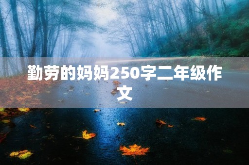 勤劳的妈妈250字二年级作文