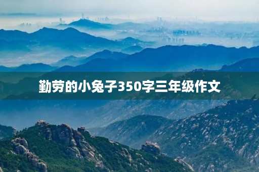 勤劳的小兔子350字三年级作文 勤劳的小兔子350字三年级作文