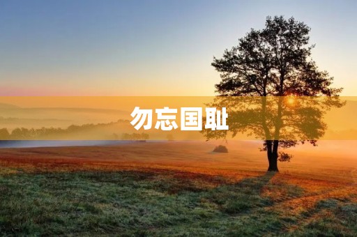 勿忘国耻，振兴中华
