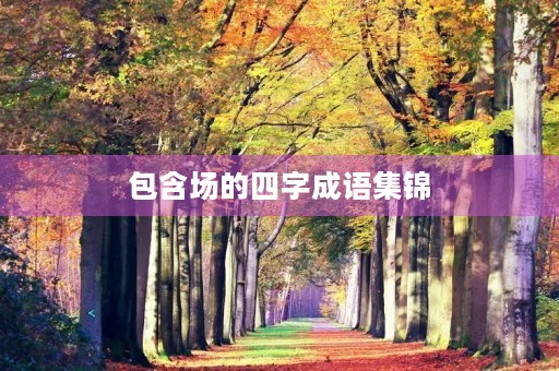 包含场的四字成语集锦 包含场的四字成语集锦