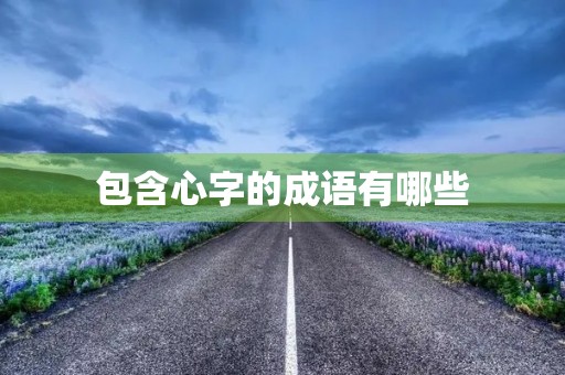 包含心字的成语有哪些