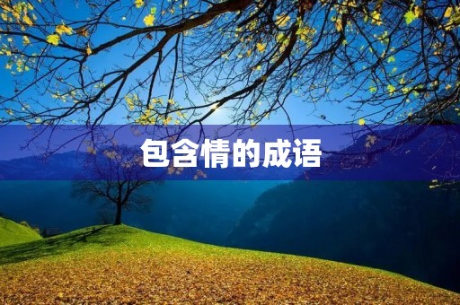 包含情的成语