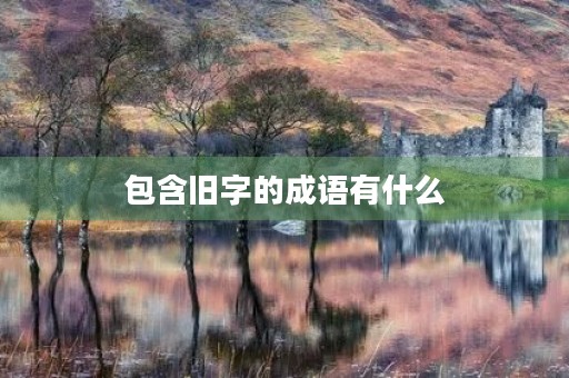 包含旧字的成语有什么