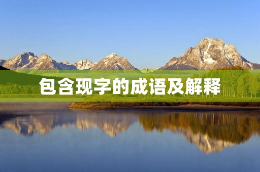 包含现字的成语及解释