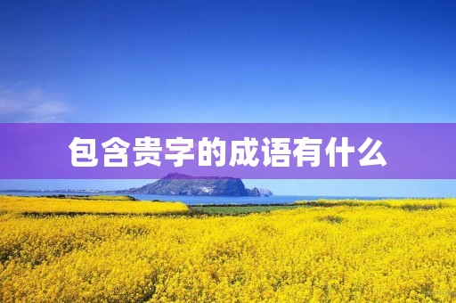 包含贵字的成语有什么 包含贵字的成语有什么