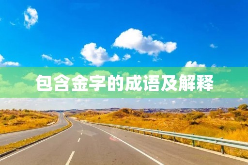 包含金字的成语及解释