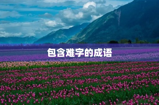 包含难字的成语 包含难字的成语