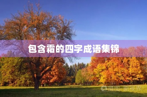 包含霜的四字成语集锦 包含霜的四字成语集锦
