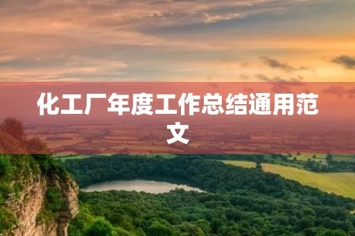 化工厂年度工作总结通用范文