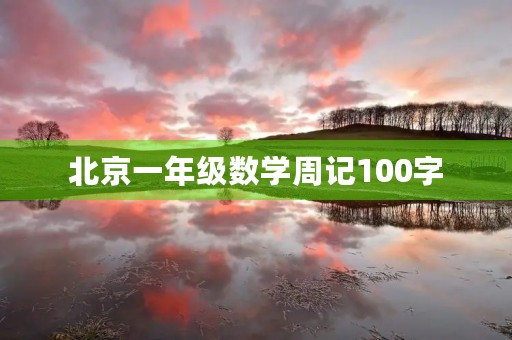北京一年级数学周记100字