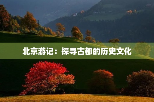 北京游记:探寻古都的历史文化 北京游记:探寻古都的历史文化
