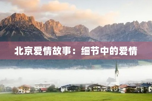北京爱情故事:细节中的爱情 北京爱情故事:细节中的爱情