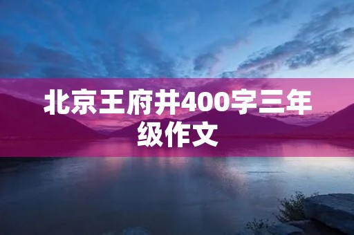 北京王府井400字三年级作文 北京王府井400字三年级作文