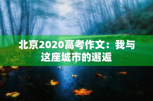 北京2020高考作文：我与这座城市的邂逅