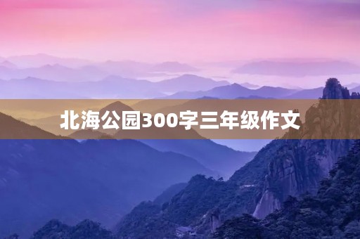 北海公园300字三年级作文 北海公园300字三年级作文