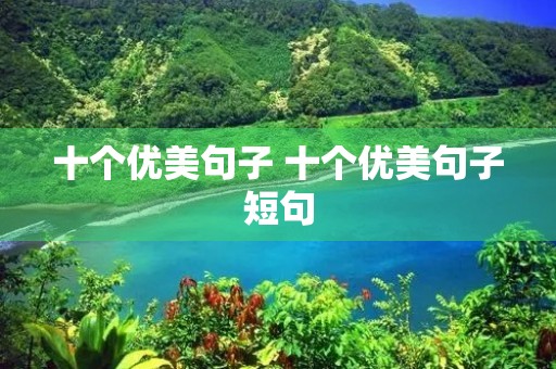 十个优美句子 十个优美句子短句
