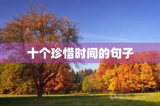 十个珍惜时间的句子，十个珍惜时间的句子长句