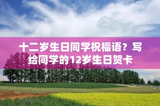 十二岁生日同学祝福语?写给同学的12岁生日贺卡