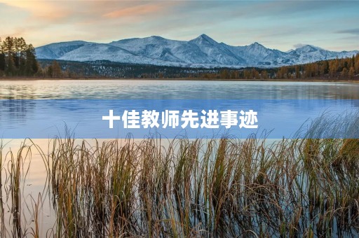 十佳教师先进事迹