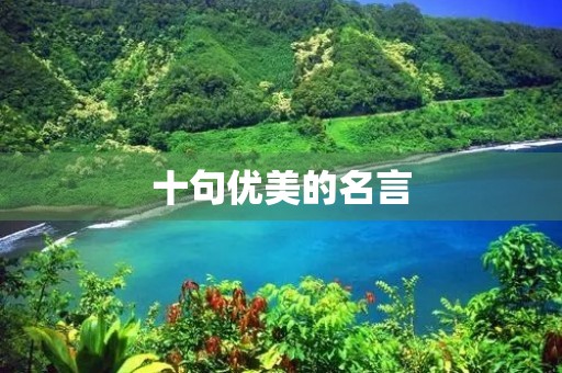 十句优美的名言，十句优美的名言名句