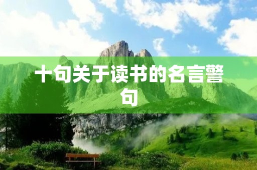 十句关于读书的名言警句(十句关于读书的名言警句200字简单易懂)