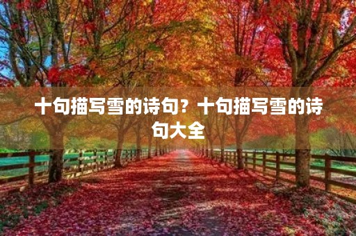 十句描写雪的诗句?十句描写雪的诗句大全 十句描写雪的诗句?十句描写雪的诗句大全
