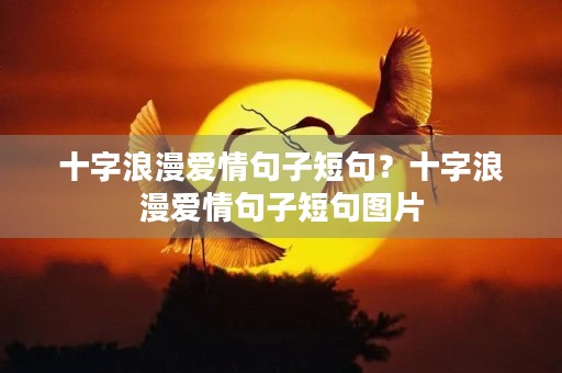 十字浪漫爱情句子短句？十字浪漫爱情句子短句图片