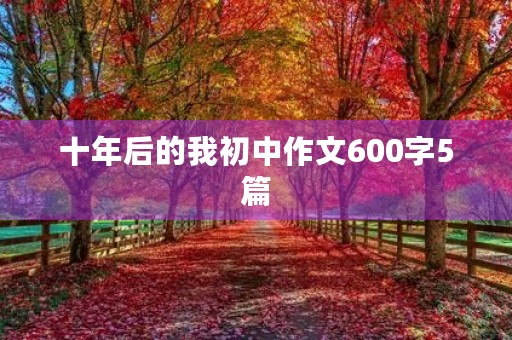 十年后的我初中作文600字5篇