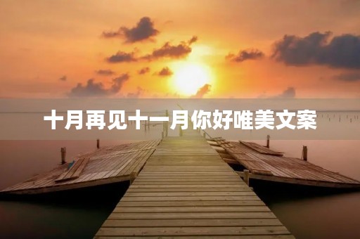 十月再见十一月你好唯美文案 十月再见十一月你好唯美文案