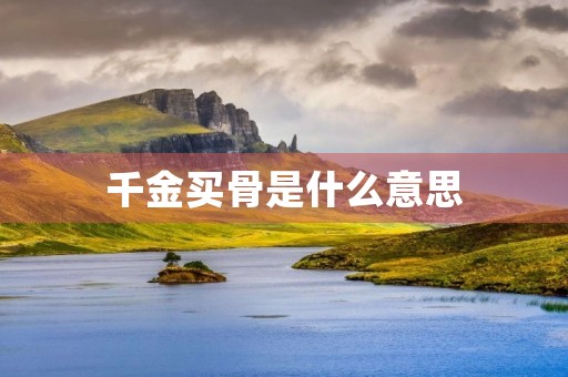 千金买骨是什么意思